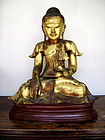 Mandalay Bronze Seated Buddha, 19th Century