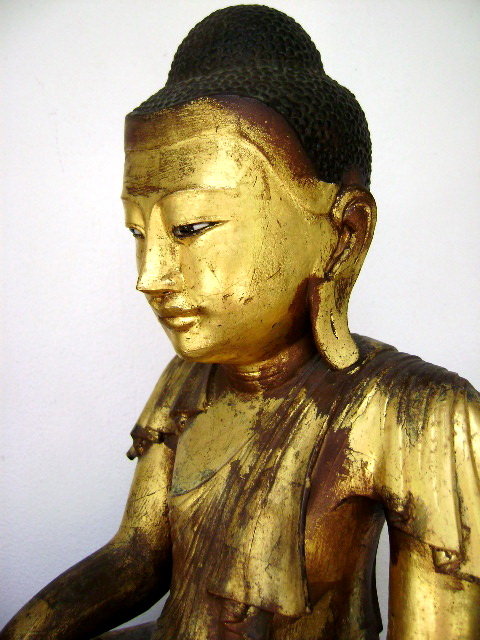 Mandalay Bronze Seated Buddha, 19th Century