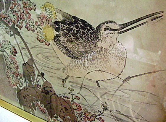 MEIJI Japanese Polychrome Autumn Painting: IMAO KEINEN