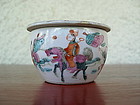 QING Dynasty Polychrome Porcelain Cricket Box