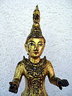 Museum Quality Gilt Wooden Burmese Nat, 19th Century