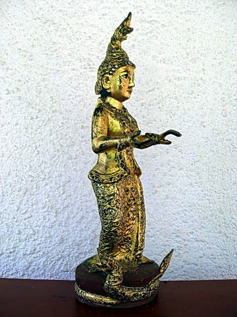 Museum Quality Gilt Wooden Burmese Nat, 19th Century