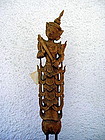 Thai wooden stylized Guardian Angel, 19th Century