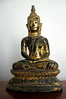 Thai Bronze Buddha Dhyana Mudra/in deep meditation pose