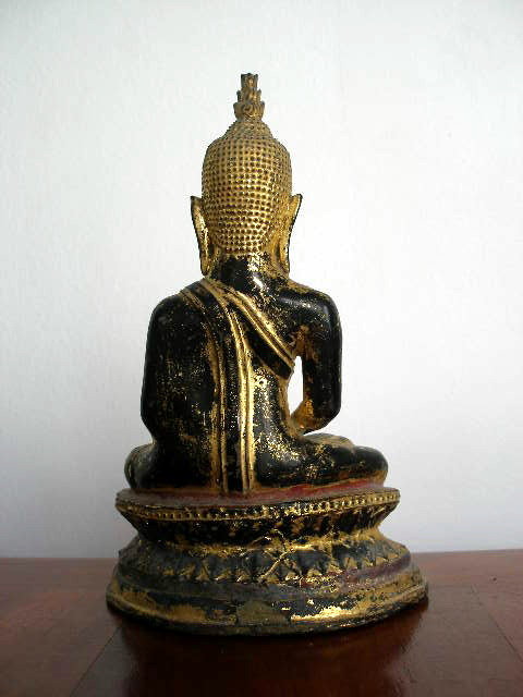 Thai Bronze Buddha Dhyana Mudra/in deep meditation pose