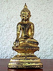 SHAN STATE Seated Bronze Buddha in Lotus Position