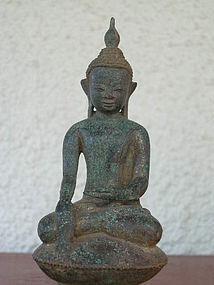 AVA Bronze Buddha subduing Mara, 15th Century, Burma