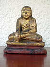 Gilded Wooden Hand Carved Buddha subduing Mara