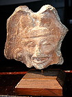 CHOLULA Mexican Terracotta Figural Head of God/Deity