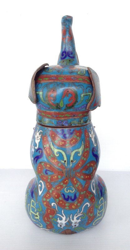 Chinese CLOISONNE ELEPHANT, with secret compartment !
