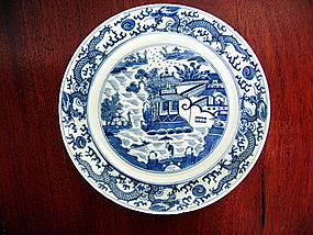 QING Dynasty Chinese Blue&White Porcelain Plate