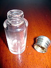 Crystal Perfume Bottle, Sterling Top, English Marks