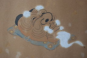 Meiji Period Painting of NOH Theater Mask of OKINA HONO