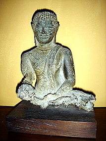 Mounted AYUTTHAYA Bronze Buddha, 18th Century, Siam