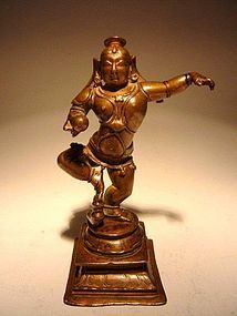 Bronze Dancing KRISHNA, Southern India, 16/17th Century