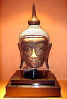 Rare Lacquer Shan State Buddha Head, Burma, 19th Cent.
