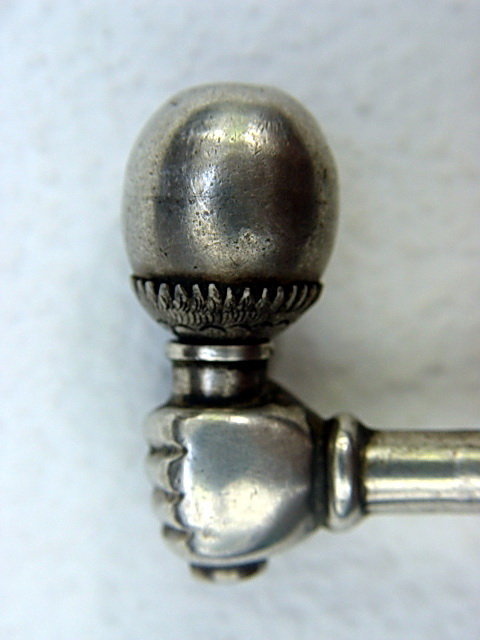 Slender Silver/Paktong Opium Pipe, QING Dynasty, China