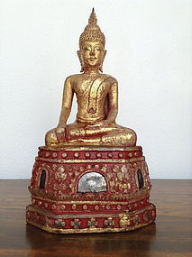 Thai LANNA BUDDHA in Lotus Position, 19th Century