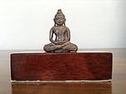 Miniature Silver Dhyana Mudra Buddha, 18th Century Thai