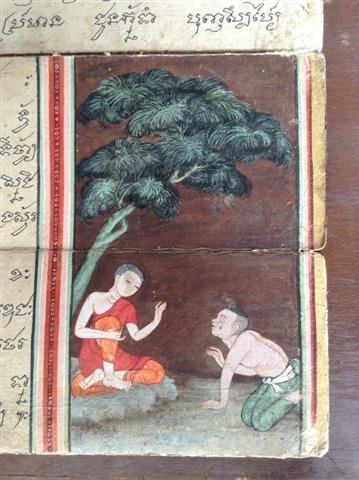 THAI illustrated &quot;Bible&quot; with Sanskrit-Pali scripture