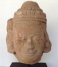 Original Red Sandstone Head Mounted 17/18th Cent