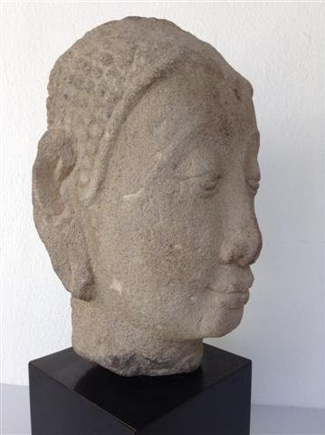 Genuine AYUTTHAYA Sandstone Head of Buddha