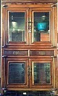 Chinese 2-Piece Display Cabinet with inlay work, 19th C