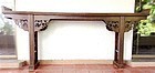 Chinese Elm Wood Altar Table/Console, 19th Century
