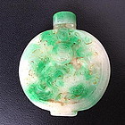 Magnificent APPLE GREEN JADE JADEITE Snuff Bottle