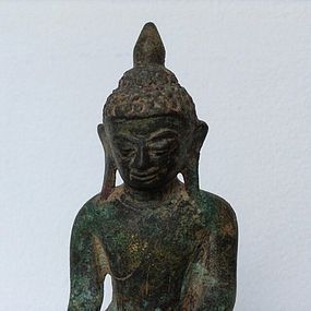 GENUINE SHAN BRONZE BUDDHA, 18TH CENTURY, BURMA