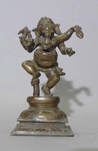 FINE BRONZE GANESH STATUE, 19TH CENTURY