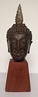 CHIANGSAEN THAI BRONZE BUDDHA HEAD MOUNTED