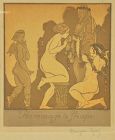HOMMAGE A PRIAPE EROTICA ETCHING, 1916, BY ANDRE LAMBERT., FRAMED