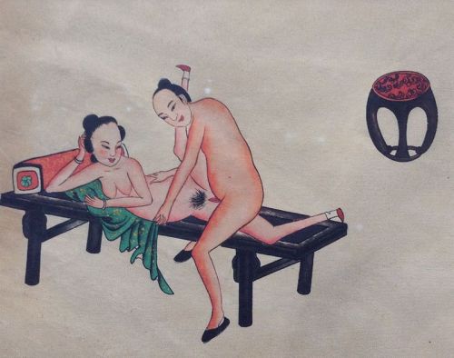 EROTIC CHINESE COLOR PAINTING, 18/19th CENTURY