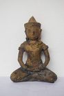 LOPBURI KHMER BRONZE BUDDHA 12/13TH CENTURY AD.