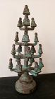 ANCIENT THAI BRONZE TREE WITH 19 MONKS