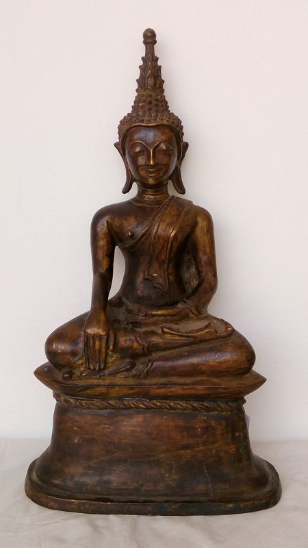 18th CENTURY BRONZE BUDDHA FROM LAOS