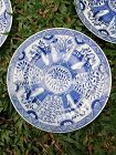 3 identical KANGXI blue and white porcelain plates. QING DYNASTY