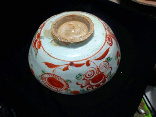 GENUINE SWATOW MING DYNASTY POLYCHROME BOWL