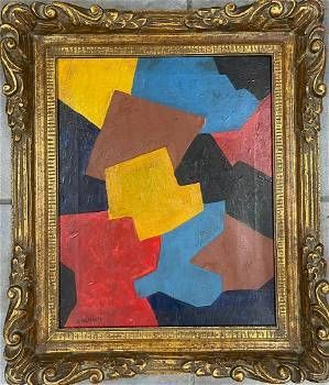 Original Abstract Oil Painting by SERGE POLIAKOFF, framed