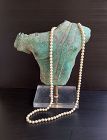 Long Genuine Cultured Peal Necklace, 30 1/2"