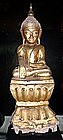 Wooden Gilt Buddha, Shan State Burma, 19th Century