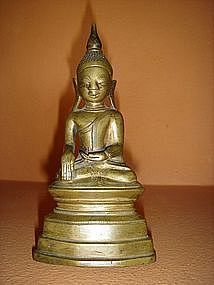 Shan Bronze Buddha Subduing Mara, Burma, 18th Century