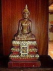 Wooden Buddha subduing Mara, late 19th Cent, Thai