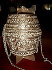 Yao Hilltribe Silver Purse-Basket, 19th Century (Thai)