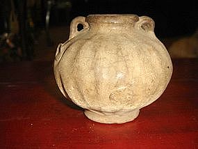 Ash color ribbed SONG DYNASTY Celadon Vase, China