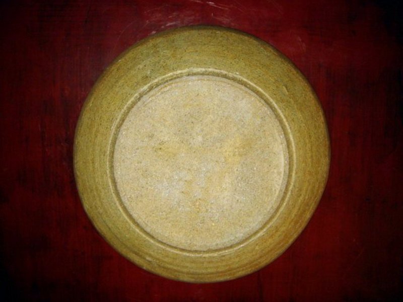 Sawangkhalok Celadon Dish, Olive Green, Pre 1492, Siam