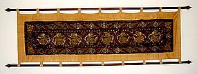 Antique Burmese KALAGA Tapestry 19th Cent with Dancers