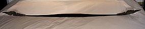 Rare Bamboo Carrying Pole with stylized end woodcarving