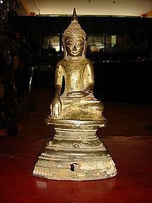 17/18th Century Bronze SHAN Buddha on High Throne, Burma